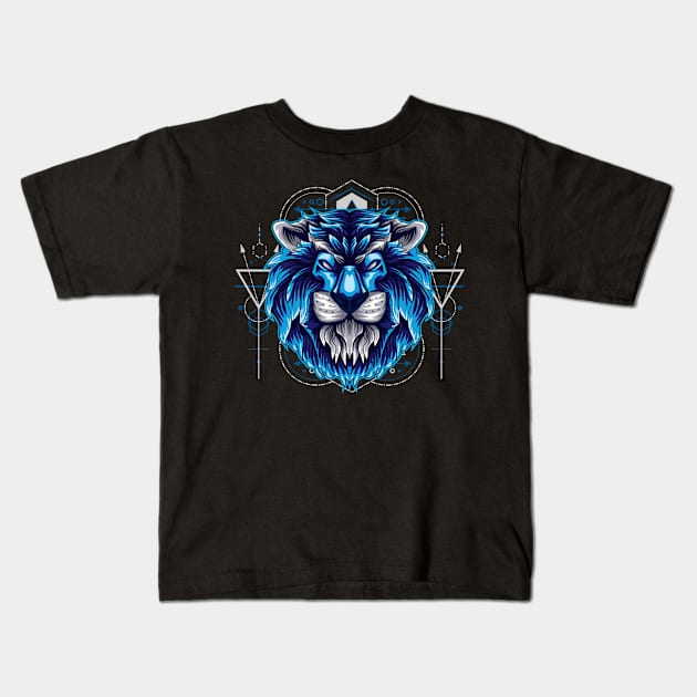 lion head Kids T-Shirt by SHINIGAMII